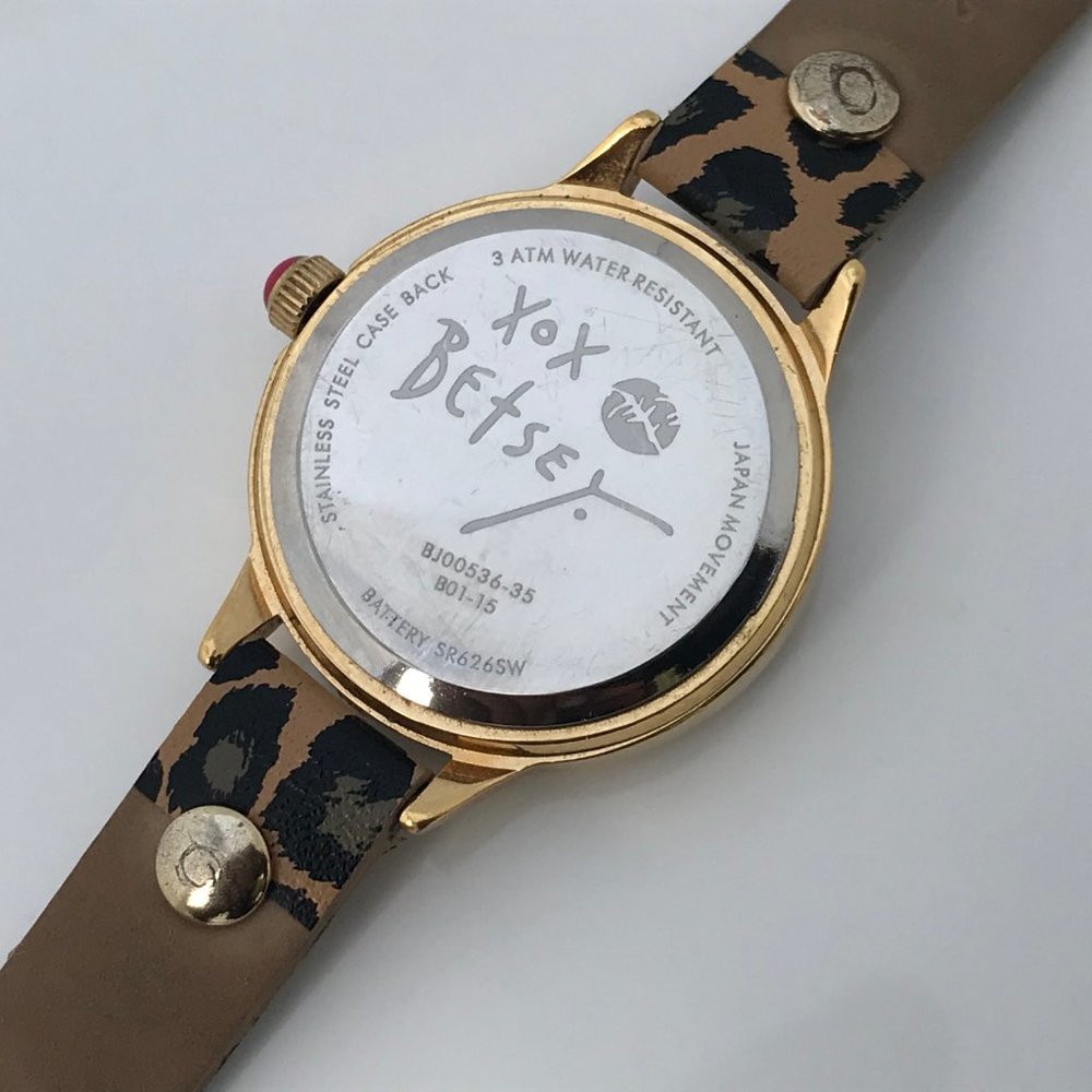 Betsey Johnson Women Watch Leopard Print Vegan Ban - Picture 10 of 11